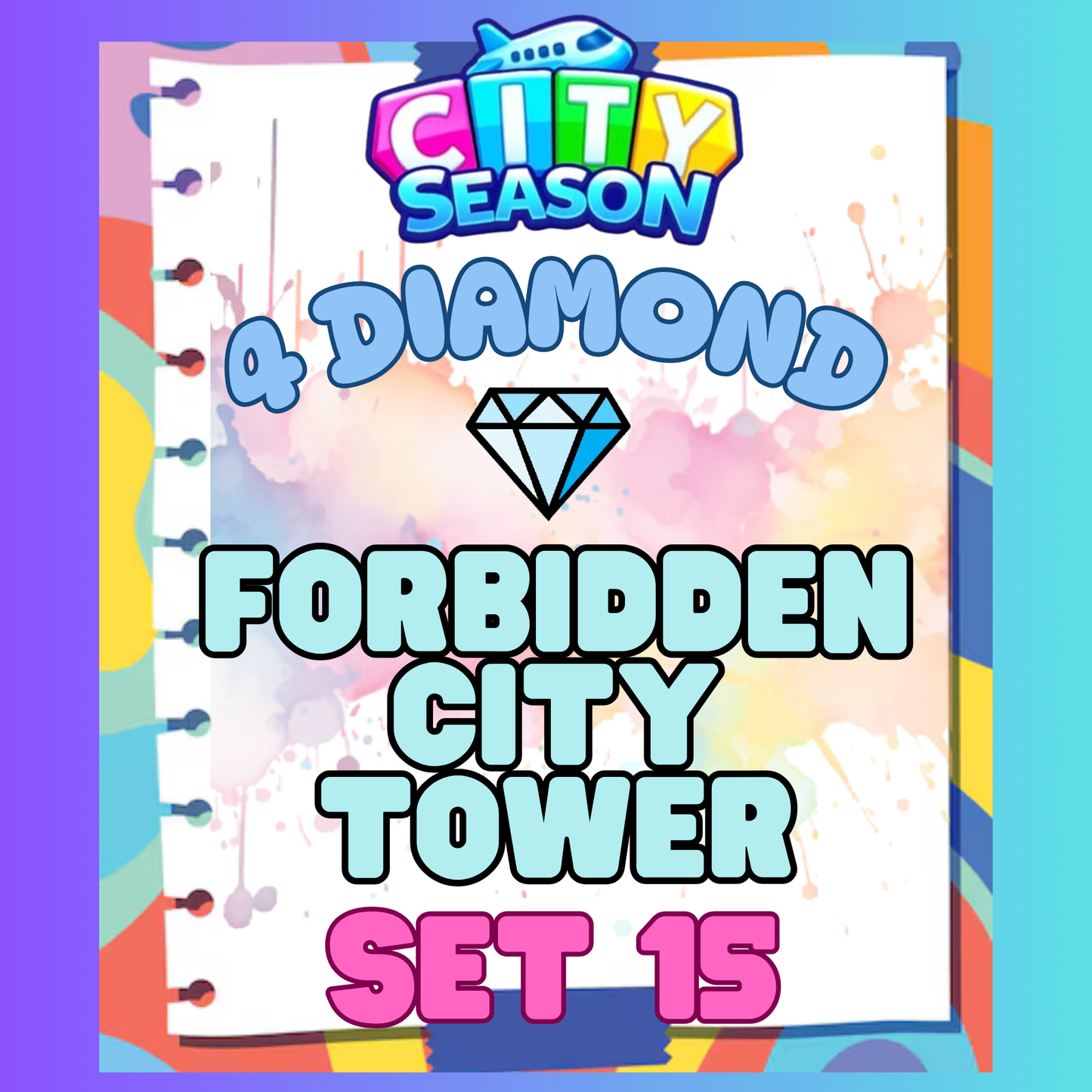 FORBIDDEN CITY TOWER - 4⭐ Set 15 - Carnival Tycoon Sticker