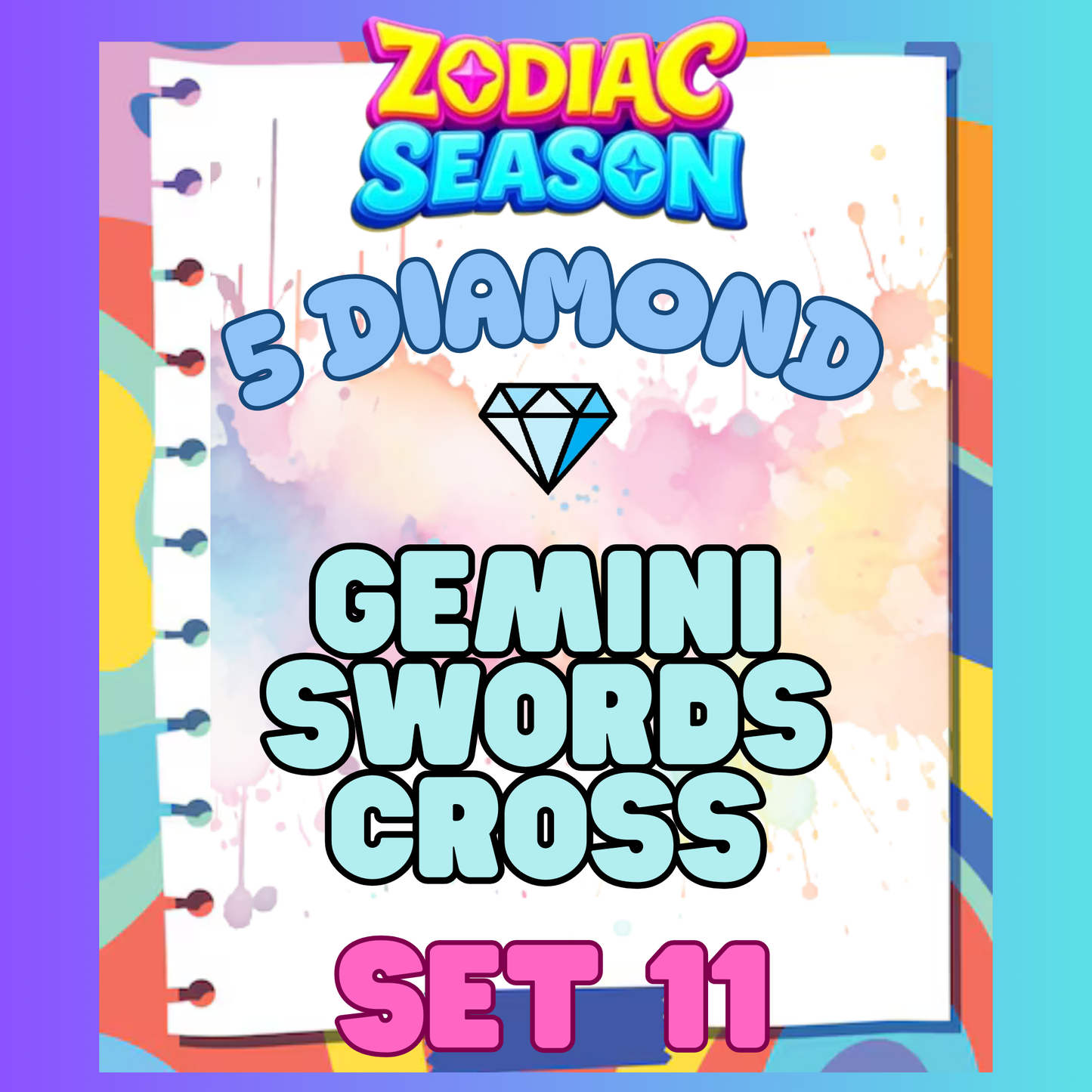 GEMINI SWORDS CROSS - 5⭐ Set 11 - Carnival Tycoon Sticker