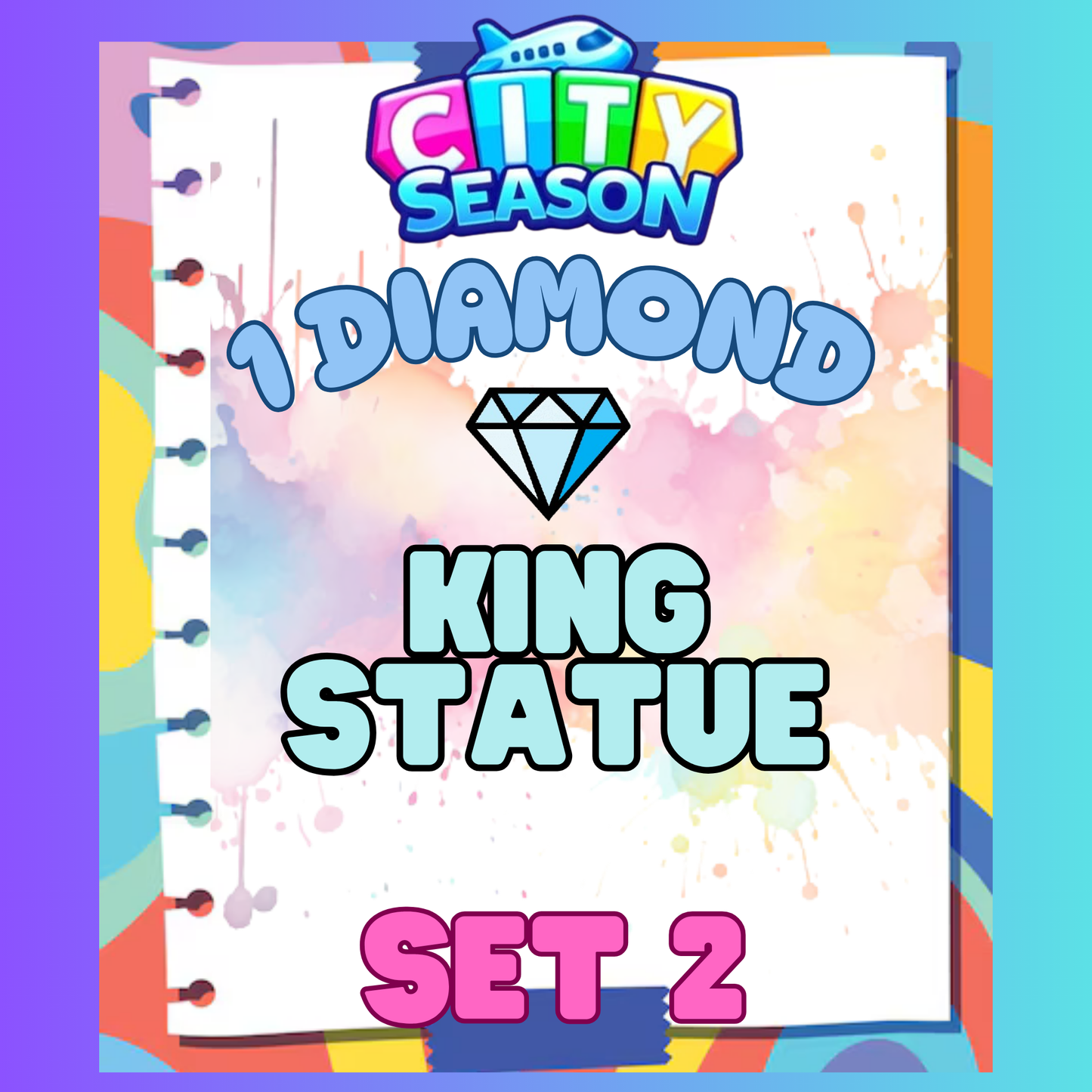 KING STATUE - 1⭐ Set 2 - Carnival Tycoon Sticker