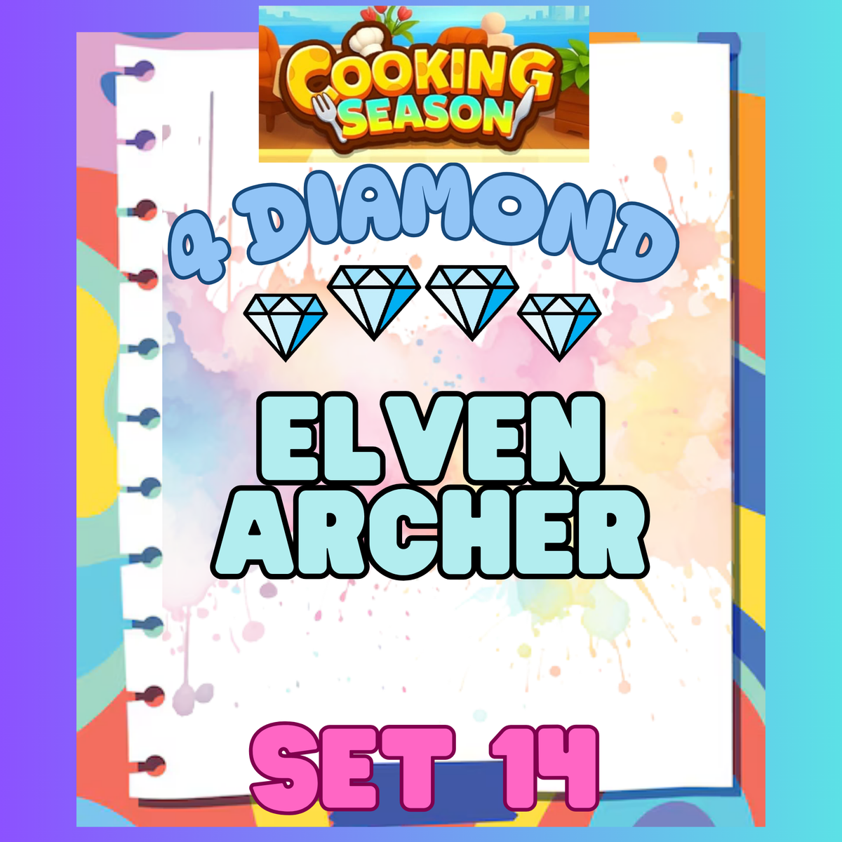 ELVEN ARCHER - 4⭐ Set 14 - Carnival Tycoon Sticker