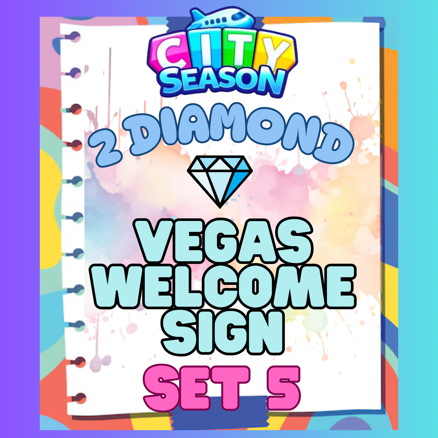 VEGAS WELCOME SIGN - 2⭐ Set 5 - Carnival Tycoon Sticker