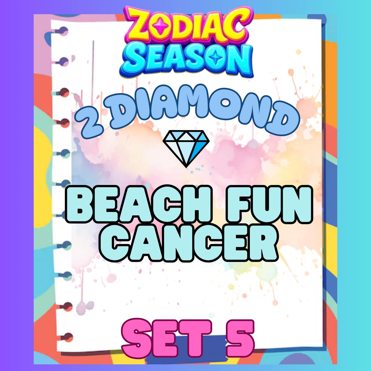 BEACH FUN CANCER - 2⭐ Set 5 - Carnival Tycoon Sticker