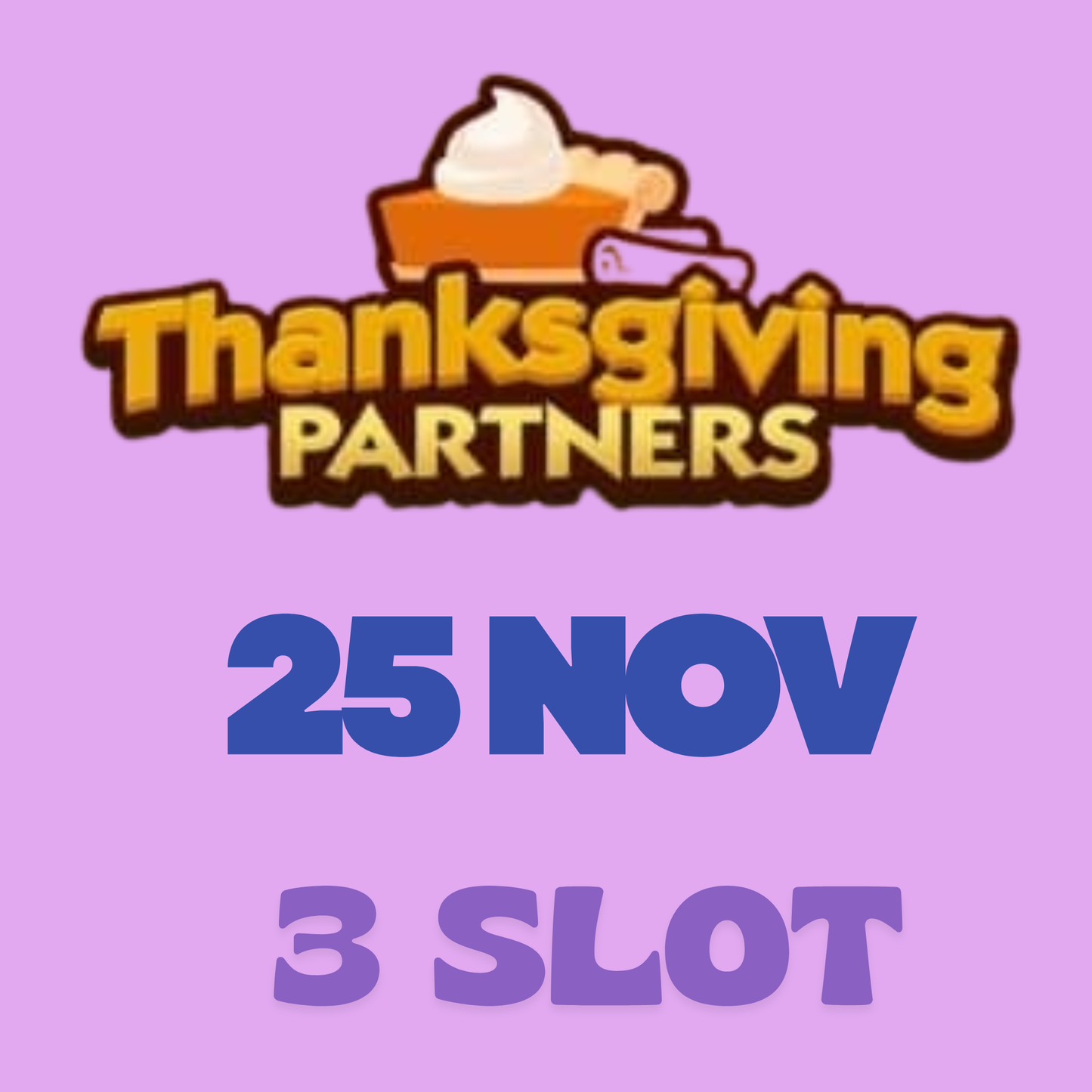 3x Slot Partners Event ✓ 3 Slot ✓ Full Carry – 80000 Points ✓ Up to 24-48hour delivery time ✓ Make sure you have a slot available before purchase