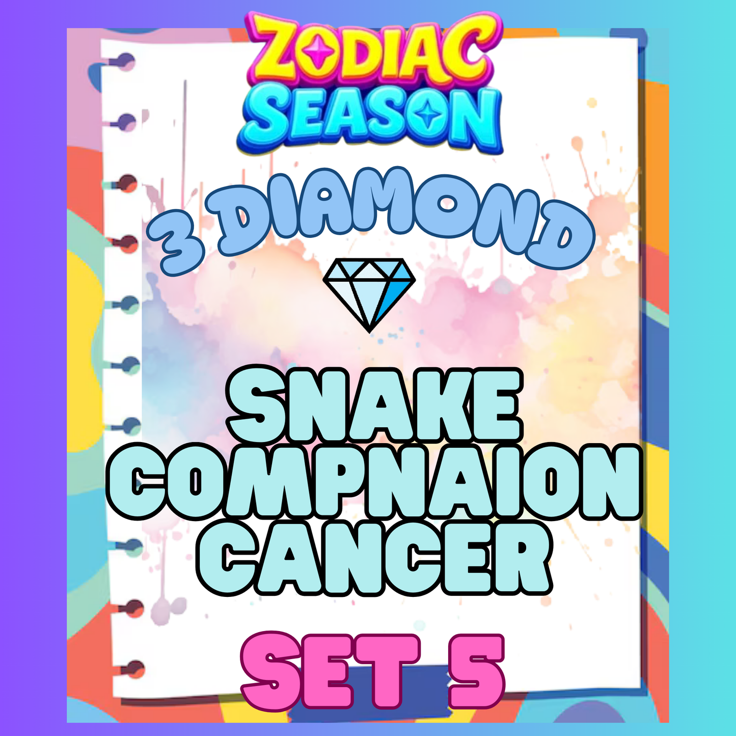 SNAKE COMPNAION CANCER - 3⭐ Set 5 - Carnival Tycoon Sticker