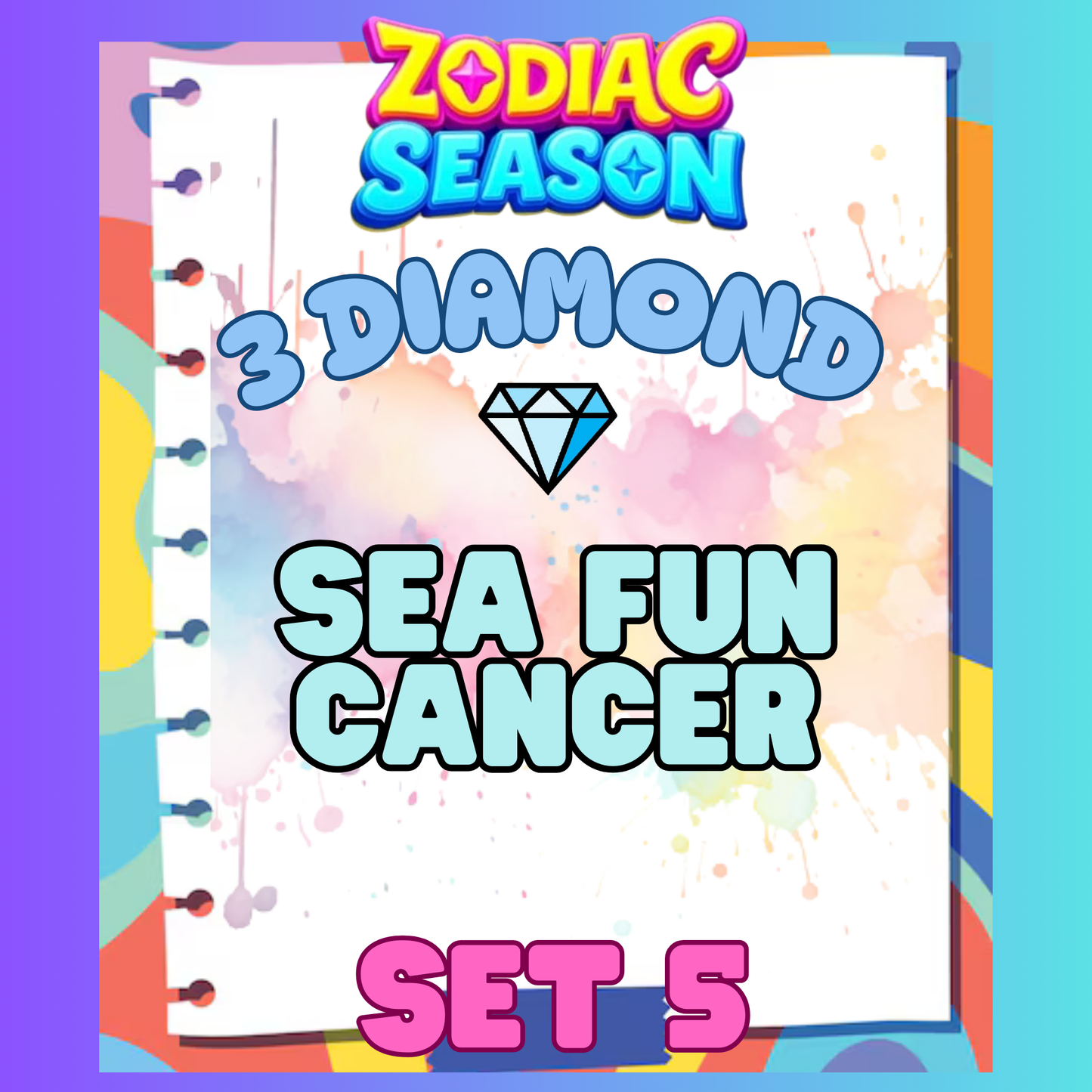 SEA FUN CANCER - 3⭐ Set 5 - Carnival Tycoon Sticker
