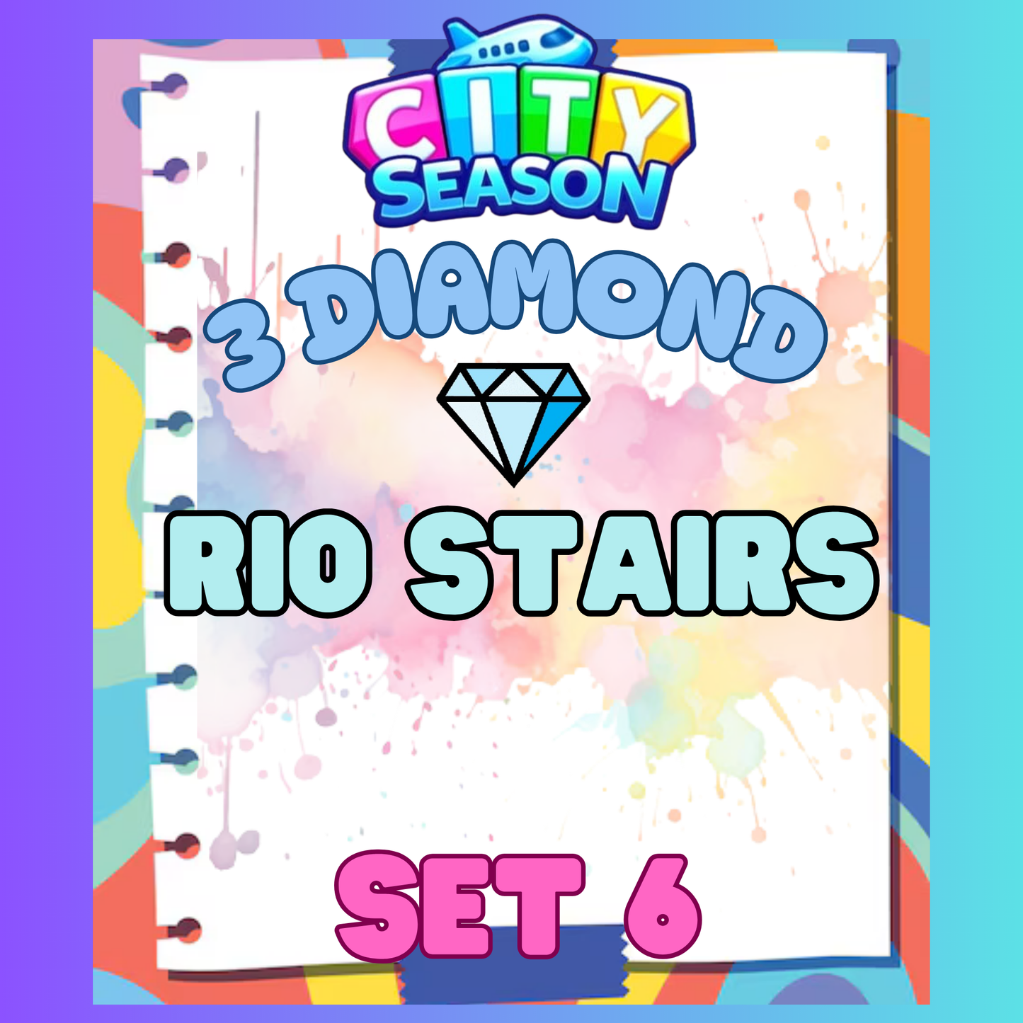 RIO STAIRS - 3⭐ Set 6 - Carnival Tycoon Sticker