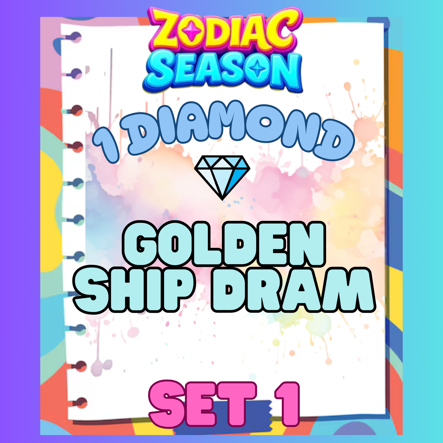GOLDEN SHIP DRAM - 1⭐ Set 1 - Carnival Tycoon Sticker