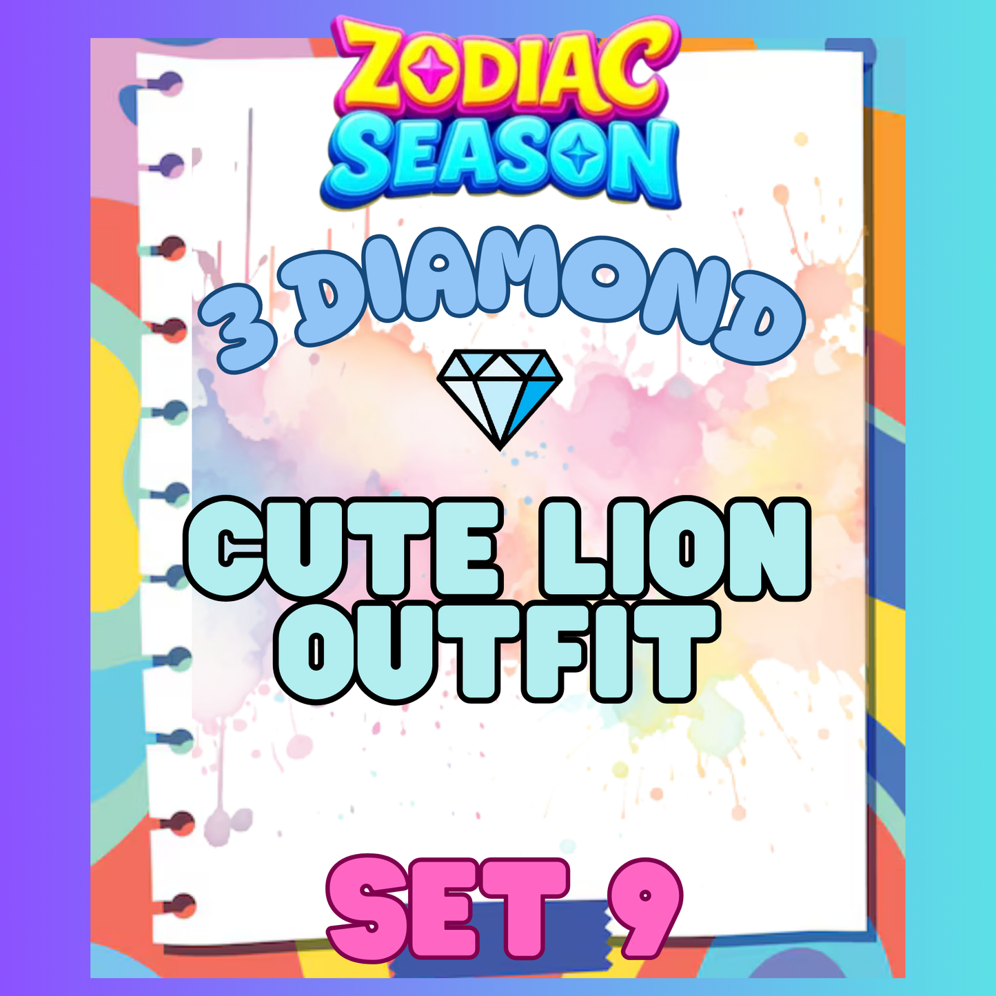 CUTE LION OUTFIT - 3⭐ Set 9 - Carnival Tycoon Sticker