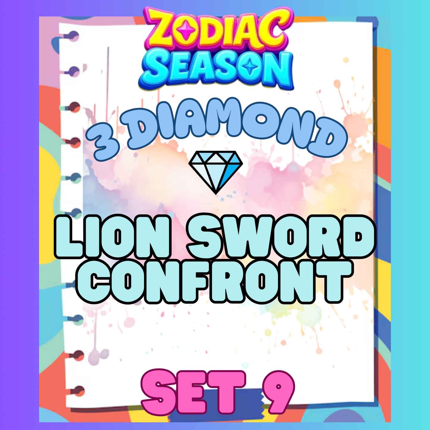 LION SWORD CONFRONT - 3⭐ Set 9 - Carnival Tycoon Sticker