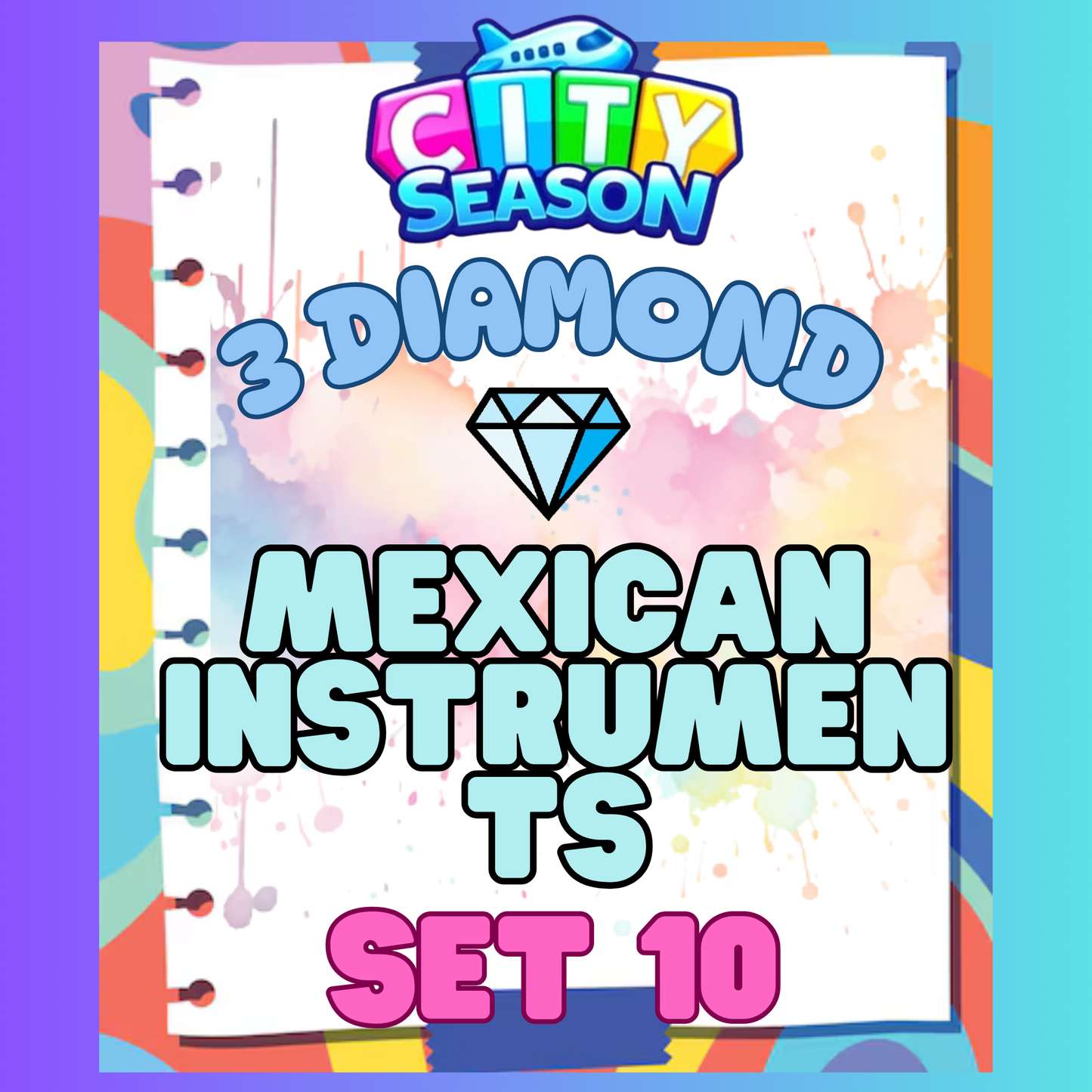 MEXICAN INSTRUMENTS - 3⭐ Set 10 - Carnival Tycoon Sticker