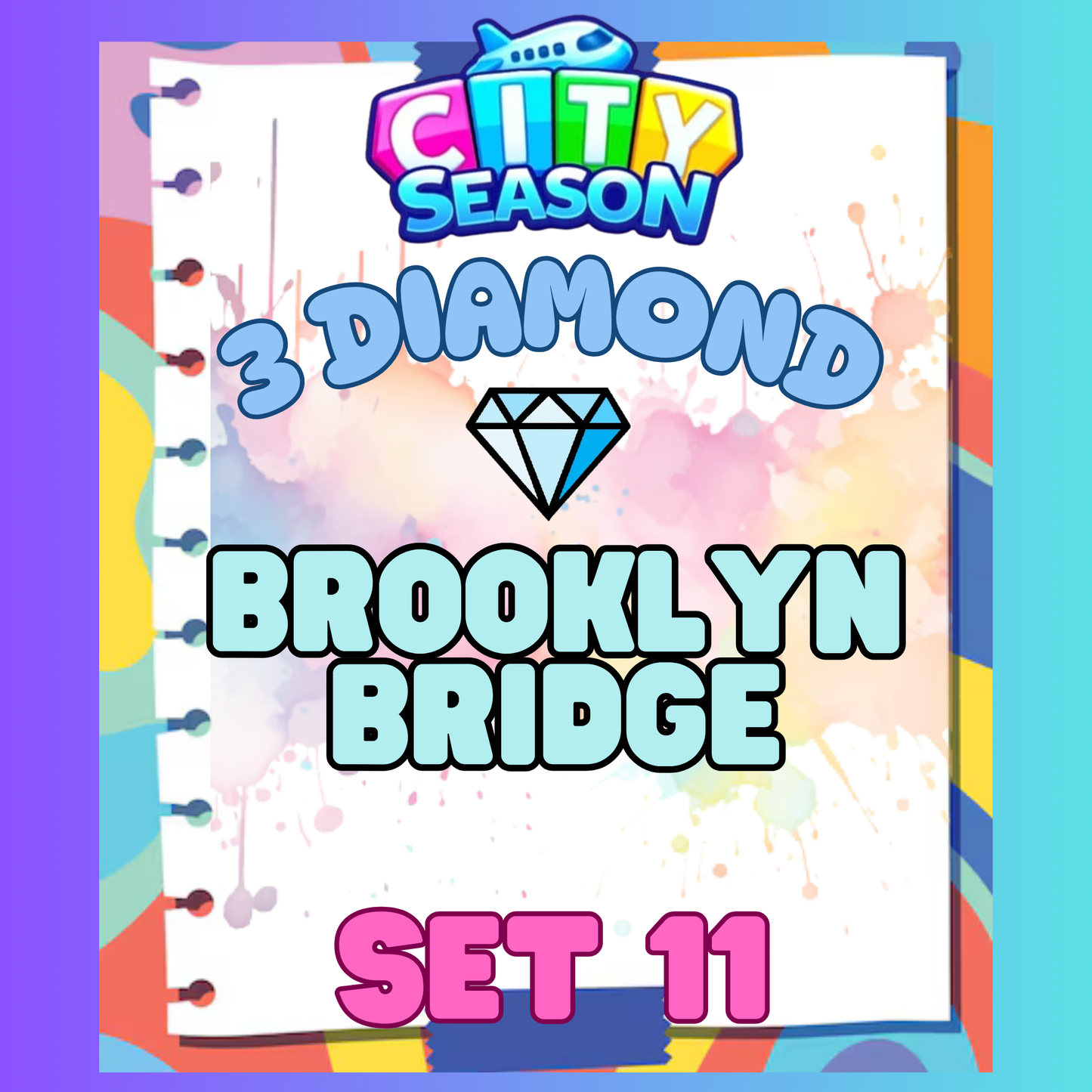 BROOKLYN BRIDGE - 3⭐ Set 11 - Carnival Tycoon Sticker