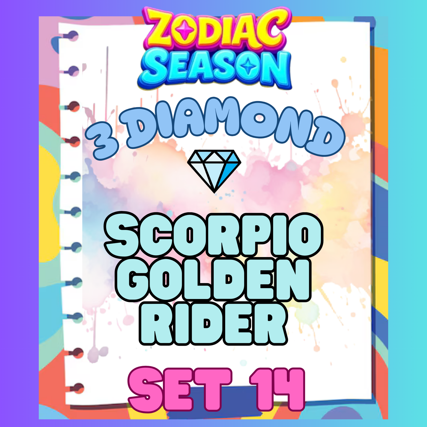SCORPIO GOLDEN RIDER - 3⭐ Set 14 - Carnival Tycoon Sticker