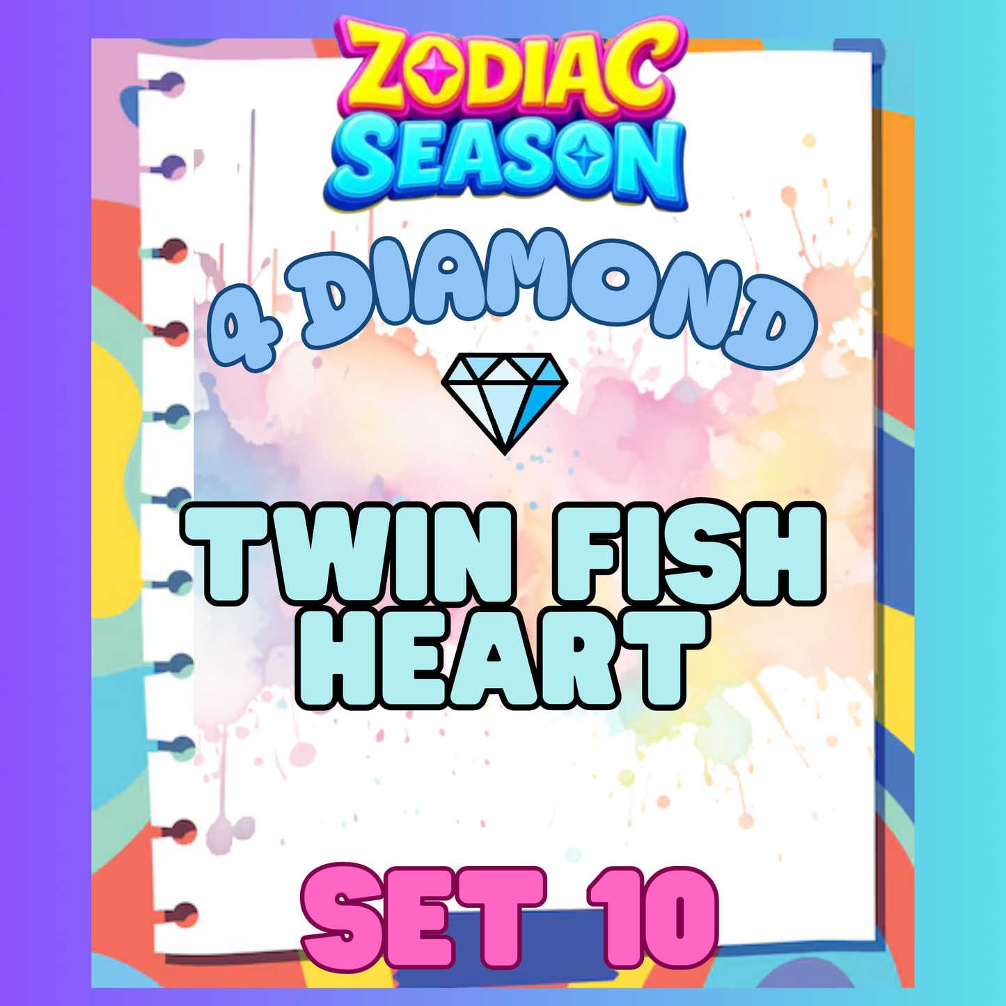 TWIN FISH HEART - 4⭐ Set 10 - Carnival Tycoon Sticker
