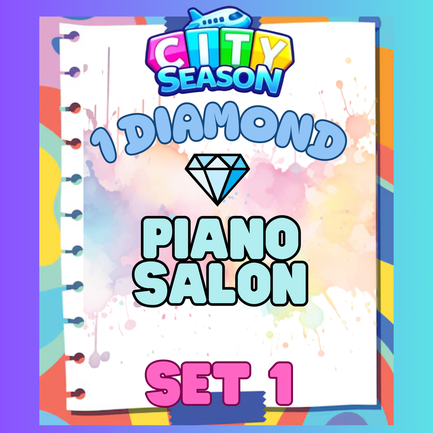 PIANO SALON - 1⭐ Set 1 - Carnival Tycoon Sticker