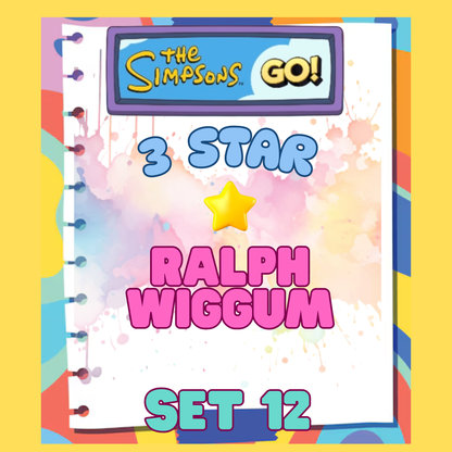 RALPH WIGGUM - 3🌟 Set 12 - Monopoly Go Sticker