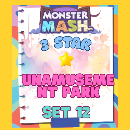 UNAMUSEMENT PARK - 3🌟 Set 12 - Monopoly Go Sticker