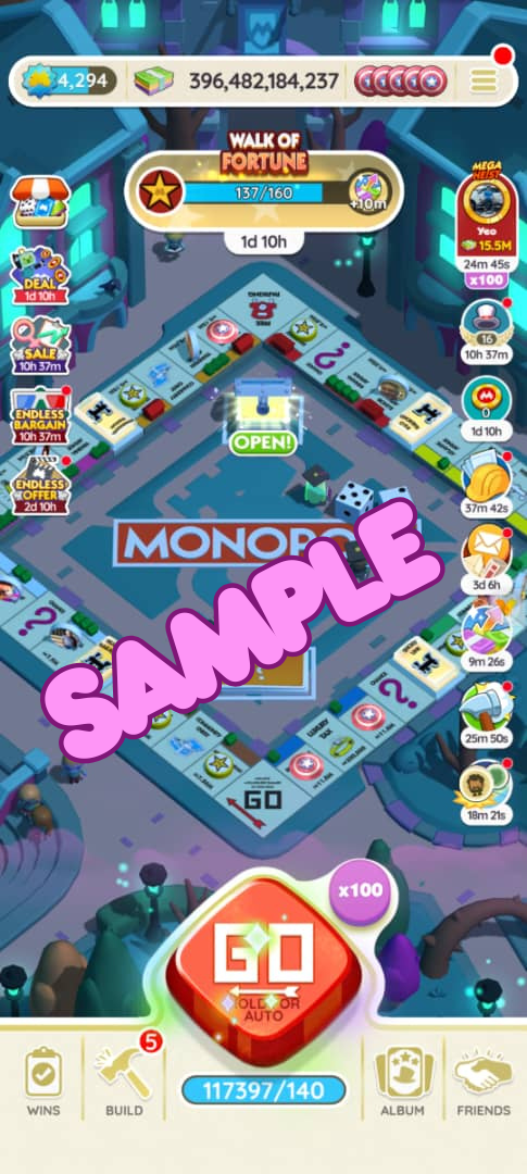 ACCOUNT SALE WITH 100K DICE