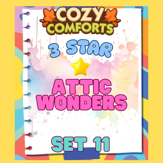ATTIC WONDERS - 3🌟 Set 11 -  Monopoly Go Sticker