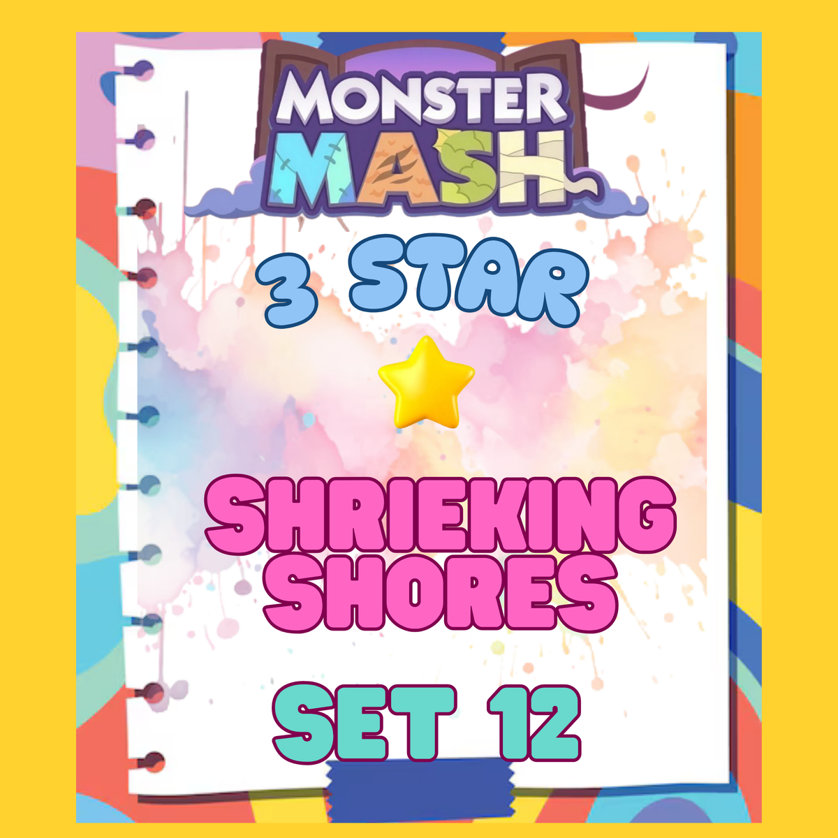 SHRIEKING SHORES - 3🌟 Set 12 - Monopoly Go Sticker