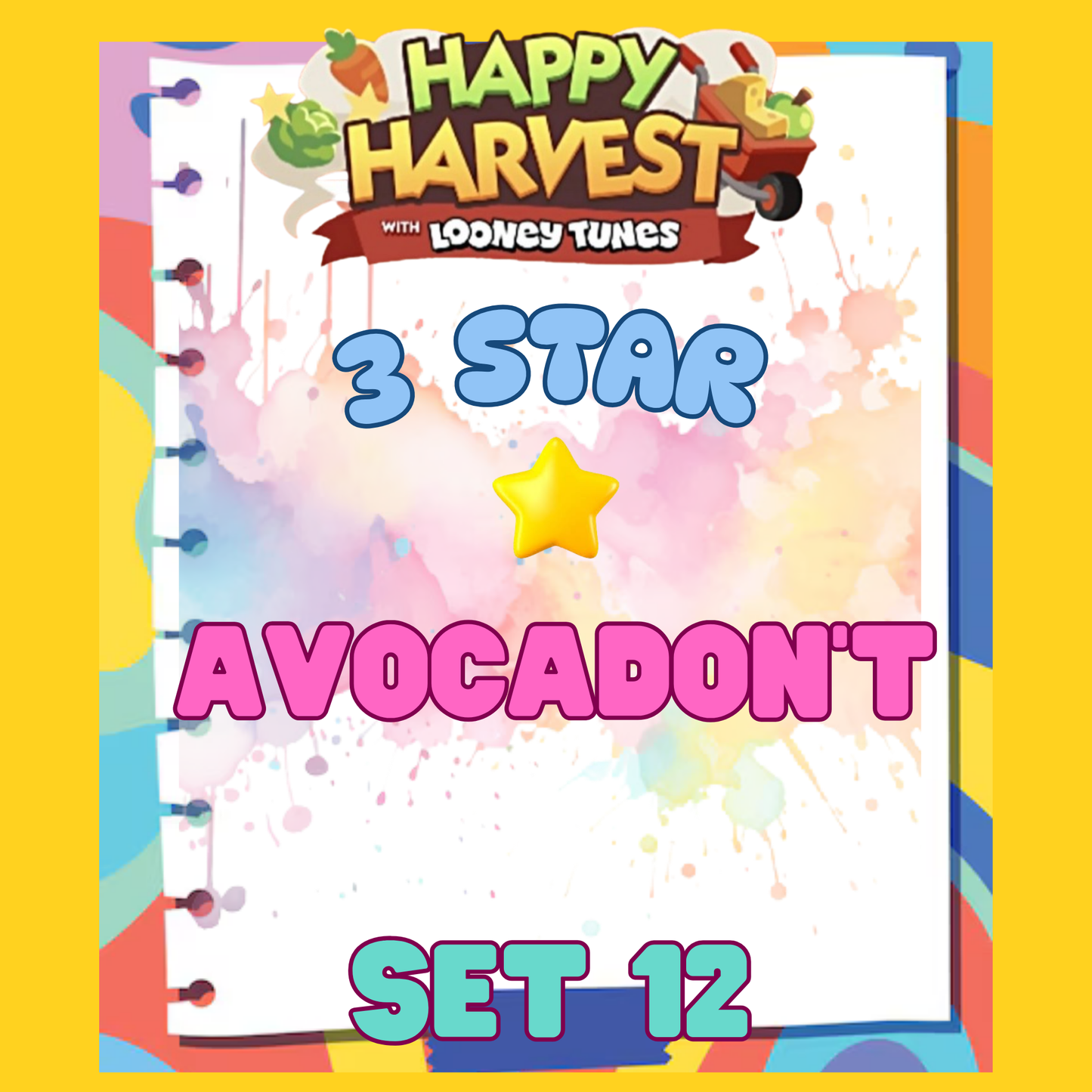AVOCADON'T - 3🌟 Set 12 - Monopoly Go Sticker