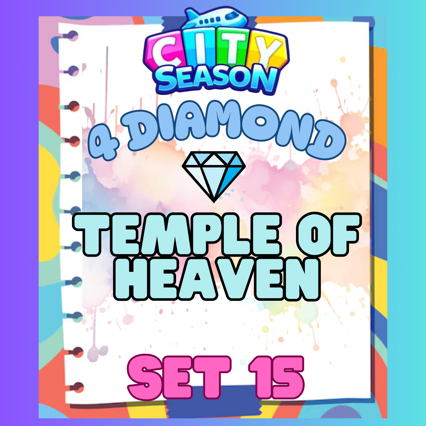 TEMPLE OF HEAVEN - 4⭐ Set 15 - Carnival Tycoon Sticker