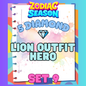 LION OUTFIT HERO - 5⭐ Set 9 - Carnival Tycoon Sticker
