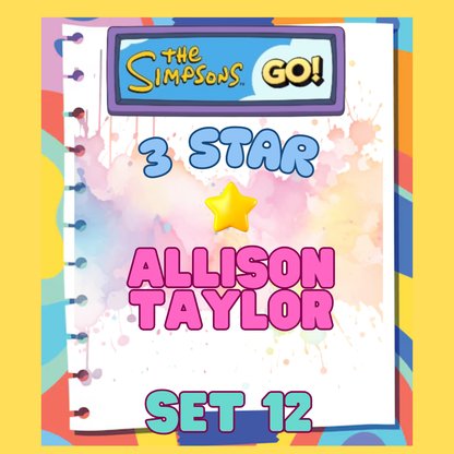 ALLISON TAYLOR - 3🌟 Set 12 - Monopoly Go Sticker