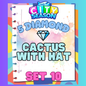 CACTUS WITH HAT - 5⭐ Set 10 - Carnival Tycoon Sticker