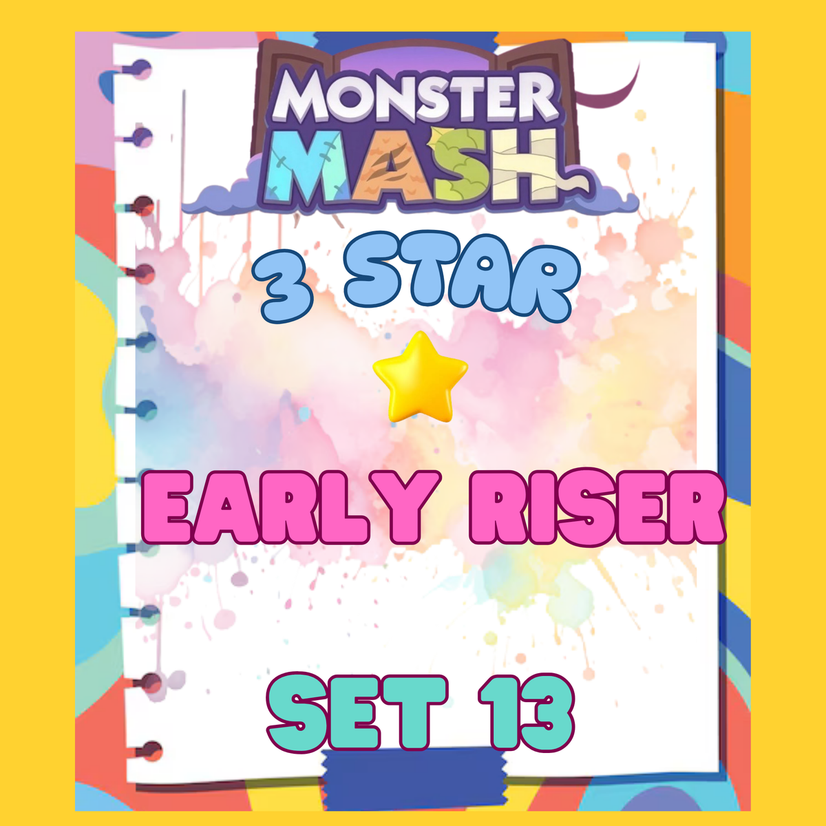 EARLY RISER - 3🌟 Set 13 - Monopoly Go Sticker