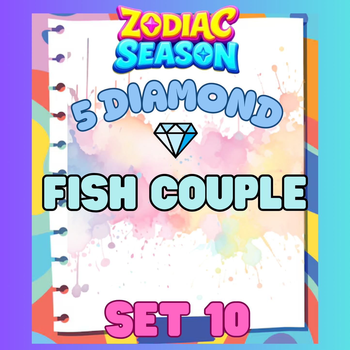 FISH COUPLE - 5⭐ Set 10 - Carnival Tycoon Sticker