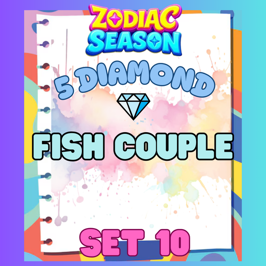 FISH COUPLE - 5⭐ Set 10 - Carnival Tycoon Sticker