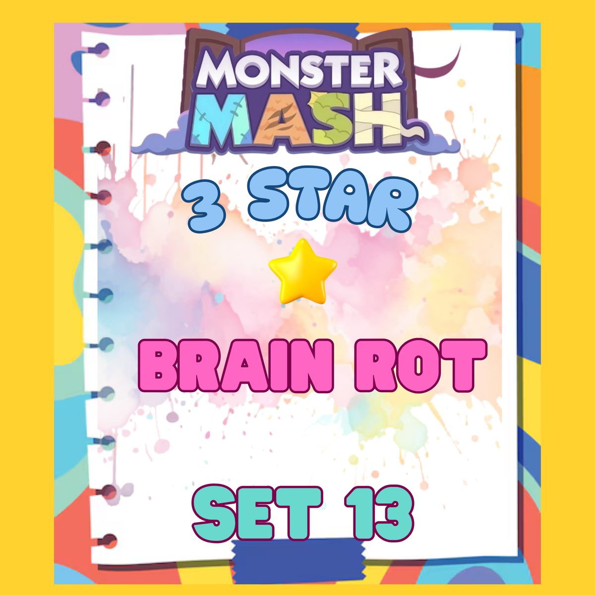 BRAIN ROT - 3🌟 Set 13 - Monopoly Go Sticker