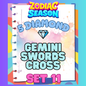 GEMINI SWORDS CROSS - 5⭐ Set 11 - Carnival Tycoon Sticker