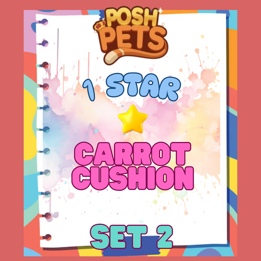 CARROT CUSHION - 1🌟 Set 2 - Monopoly Go Sticker