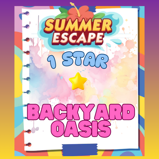 BACKYARD OASIS  - 1🌟 Set 2 - Monopoly Go Sticker
