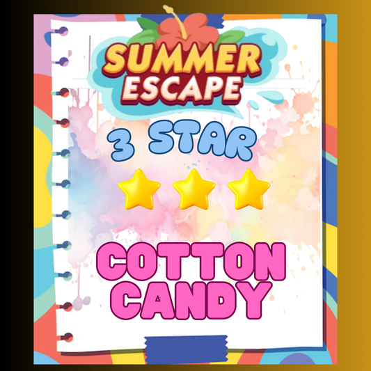 COTTON CANDY - 3🌟 Set 9 - Monopoly Go Sticker