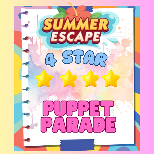 PUPPET PARADE - 4🌟 Set 14 - Monopoly Go Sticker