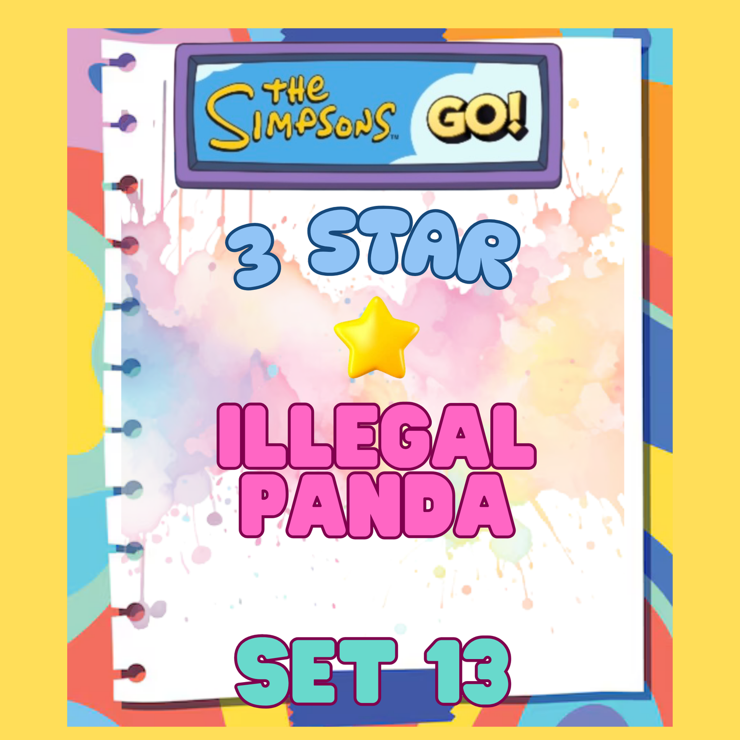 ILLEGAL PANDA - 3🌟 Set 13 - Monopoly Go Sticker