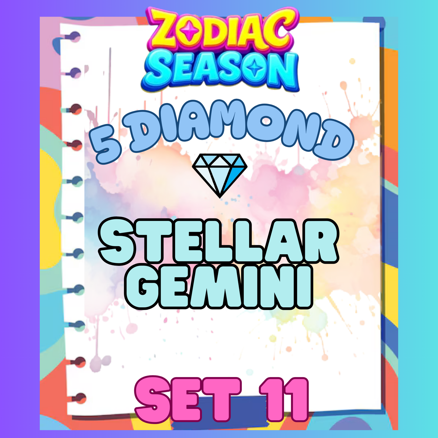STELLAR GEMINI - 5⭐ Set 11 - Carnival Tycoon Sticker