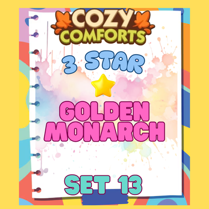 GOLDEN MONARCH - 3🌟 Set 13 - Monopoly Go Sticker