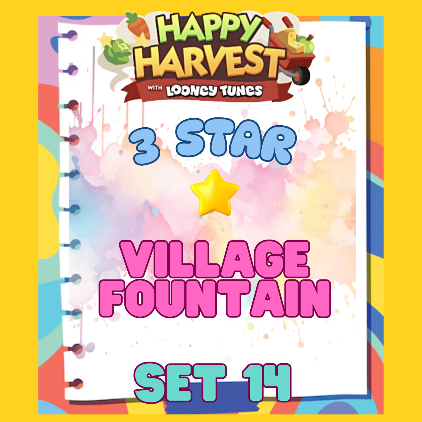 VILLAGE FOUNTAIN - 3🌟 Set 14 - Monopoly Go Sticker