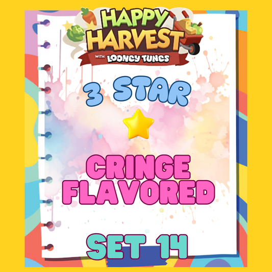 CRINGE FLAVORED - 3🌟 Set 14 - Monopoly Go Sticker