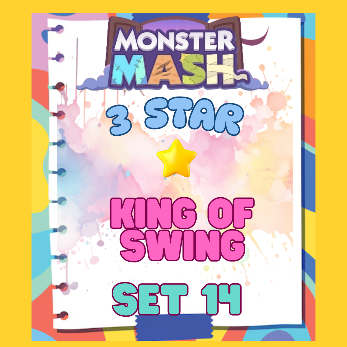 KING OF SWING - 3🌟 Set 14 - Monopoly Go Sticker