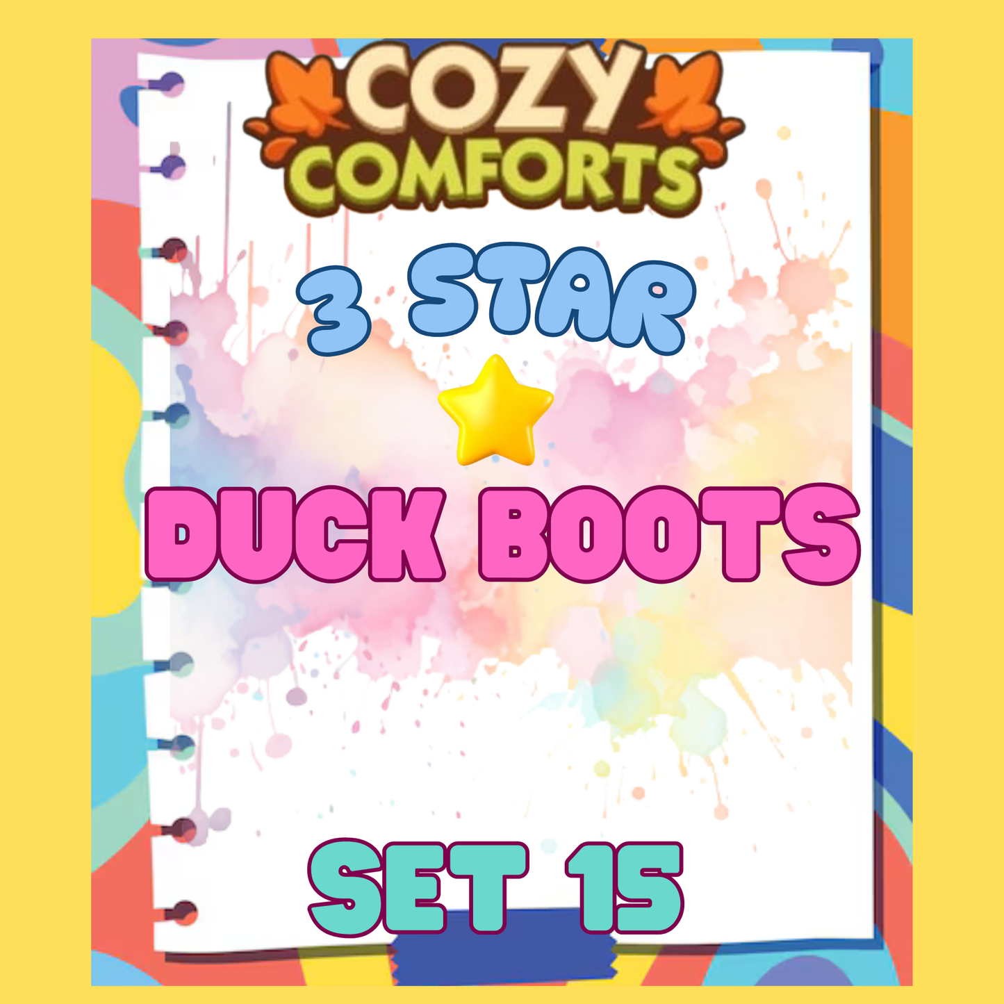 DUCK BOOTS - 3🌟 Set 15 - Monopoly Go Sticker