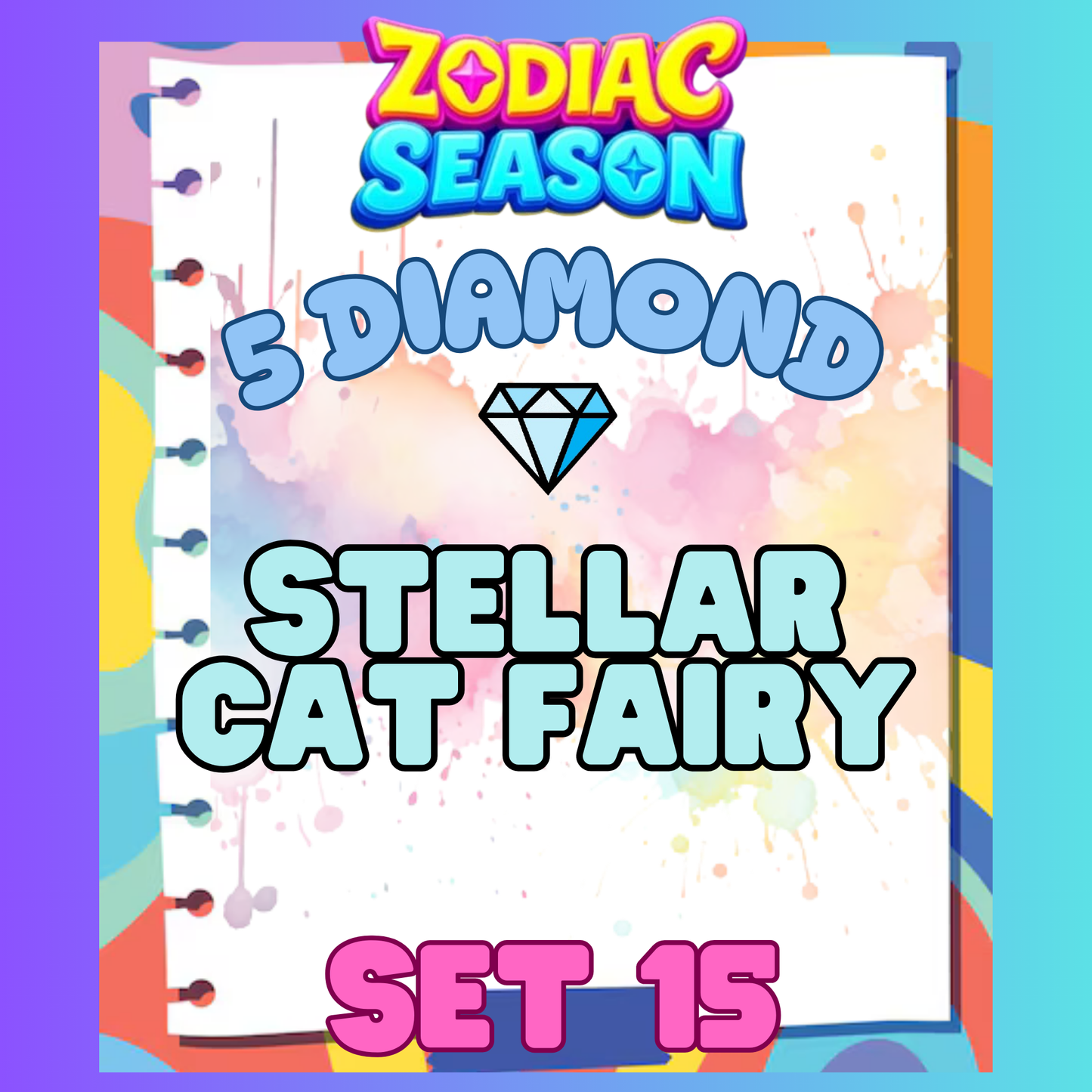 STELLAR CAT FAIRY - 5⭐ Set 15 - Carnival Tycoon Sticker