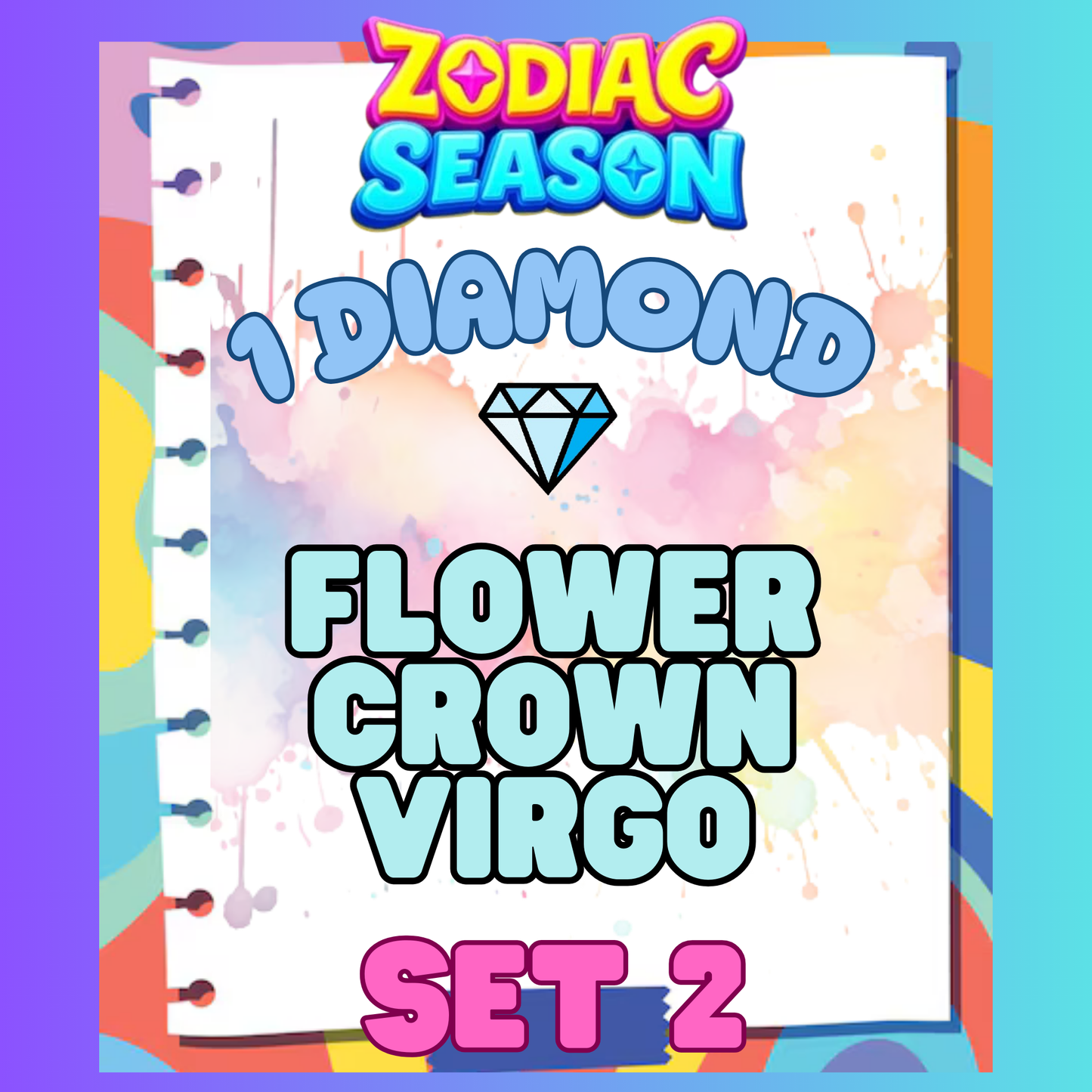 FLOWER CROWN VIRGO - 1⭐ Set 2 - Carnival Tycoon Sticker