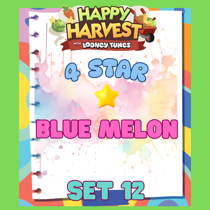 BLUE MELON - 4🌟 Set 12 - Monopoly Go Sticker