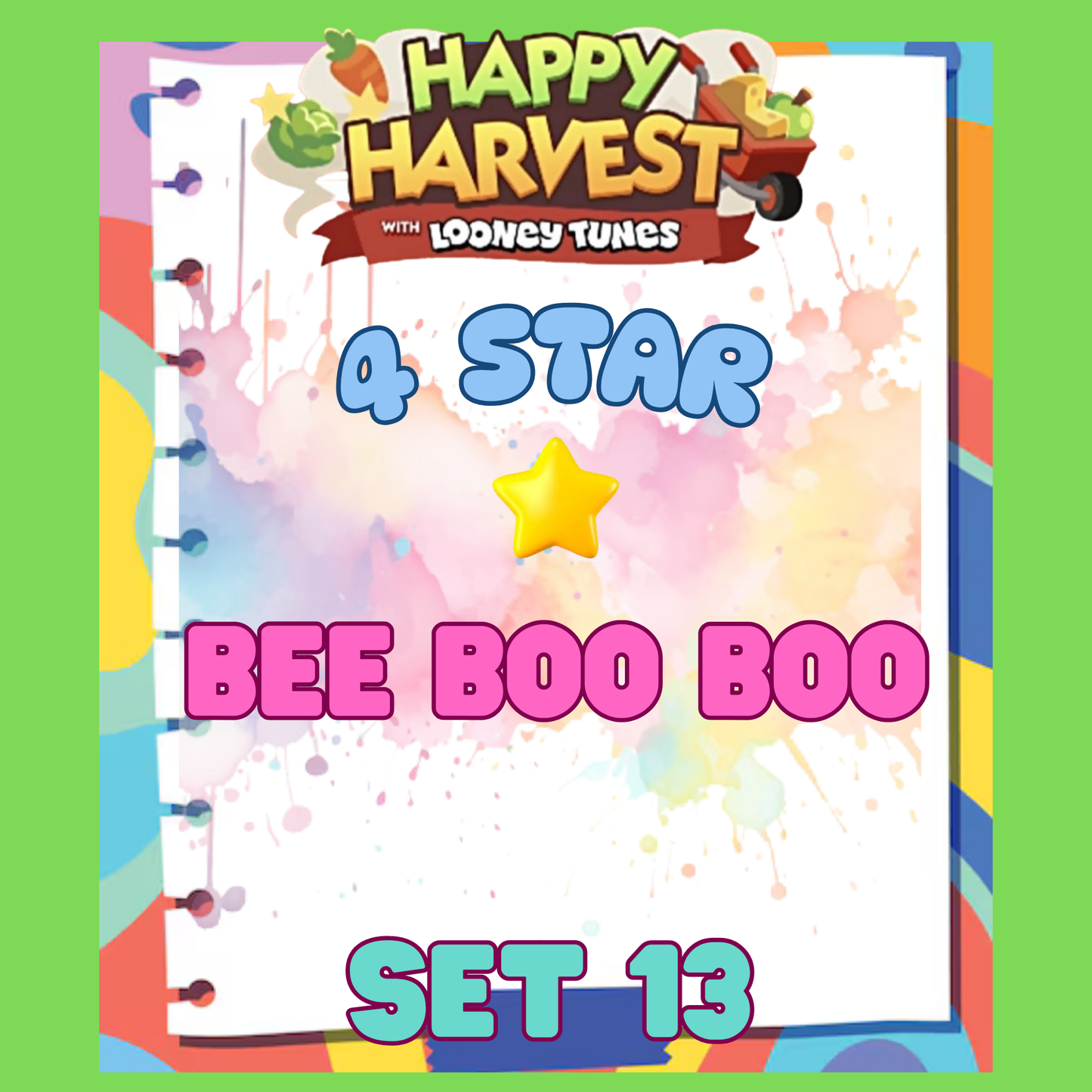 BEE BOO BOO - 4🌟 Set 13 - Monopoly Go Sticker