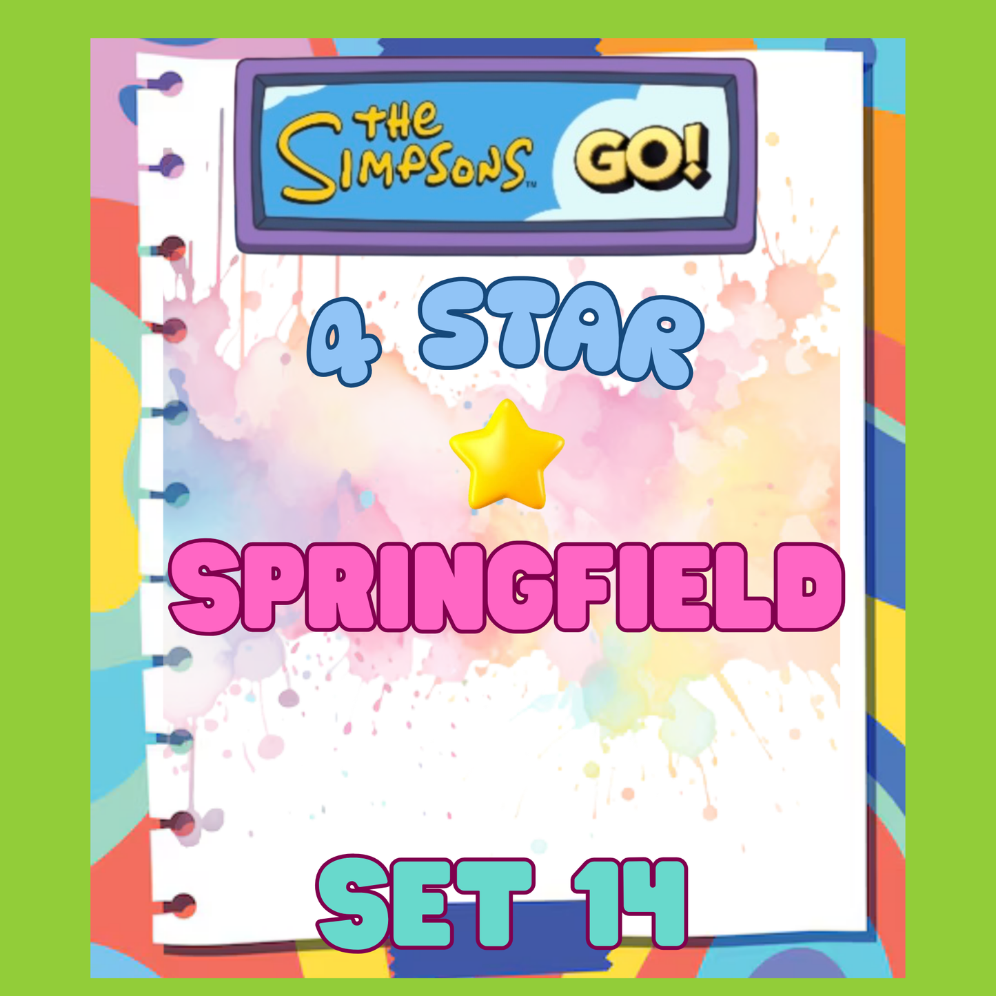 SPRINGFIELD - 4🌟 Set 14 - Monopoly Go Sticker