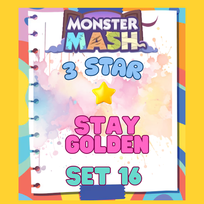STAY GOLDEN - 3🌟 Set 16 - Monopoly Go Sticker